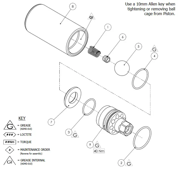 Binks Maple Pump Fluid Piston Assembly Seat 1