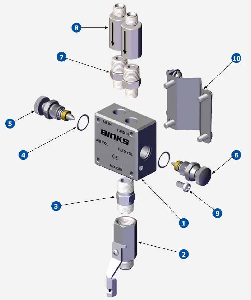 Binks Quick Cleaner Check Valve 1