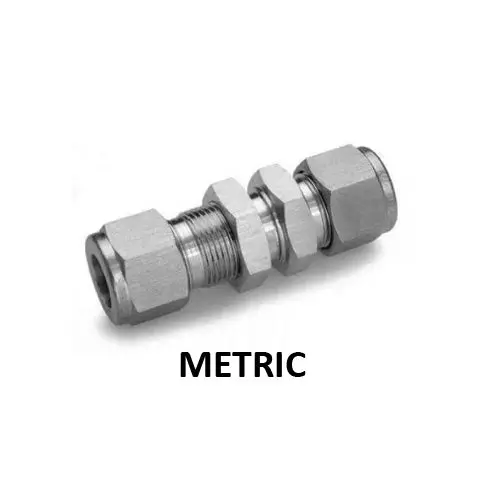 Hosco 316 Stainless Steel Compression & Instrumentation Fittings, Bulkhead Union, Metric (Various Size Options) 1