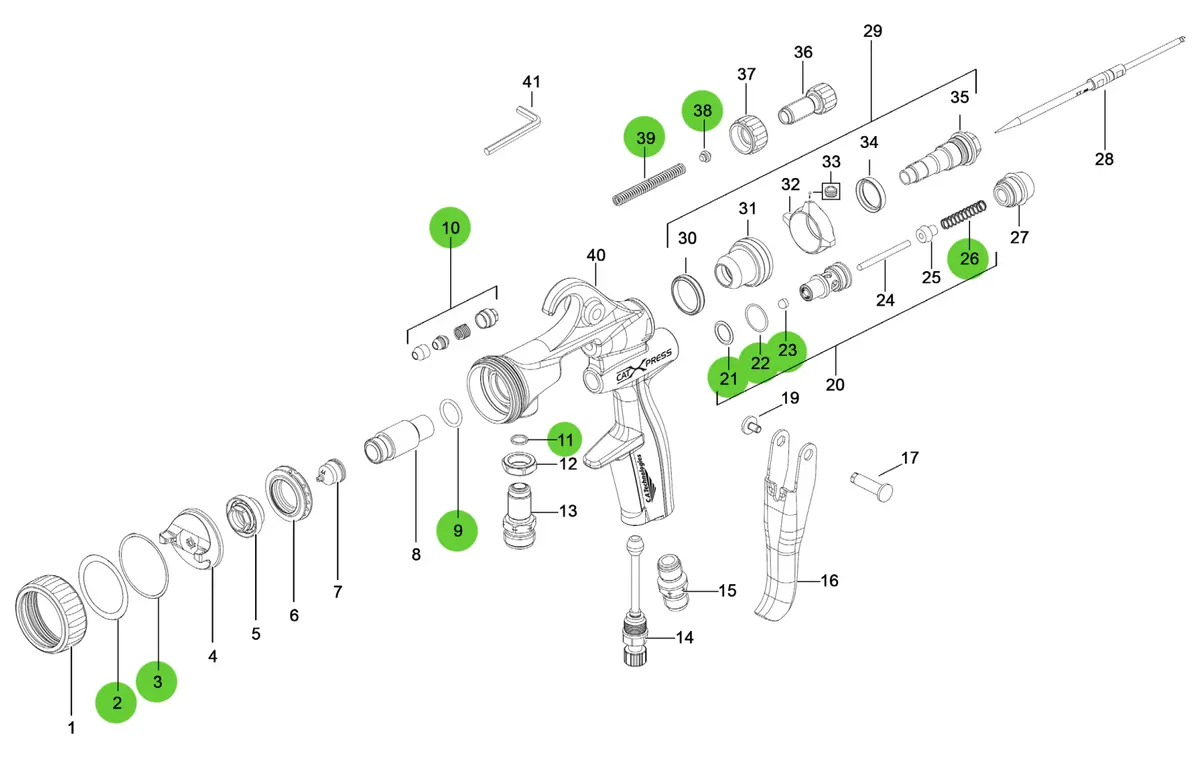 C.A. Technologies 2411779 Cat-Xpress Repair Kit 1