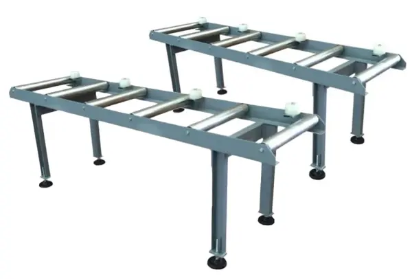 Sarmax Set Of 2 Roller Conveyor Tables; In Feed & Out Feed (2.1 X 8.2 Ft.) 1