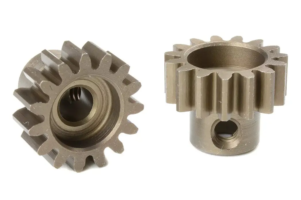 M1.0 Pinion, Short, Hardened Steel, 15 Teeth, Shaft Diameter 5Mm 1