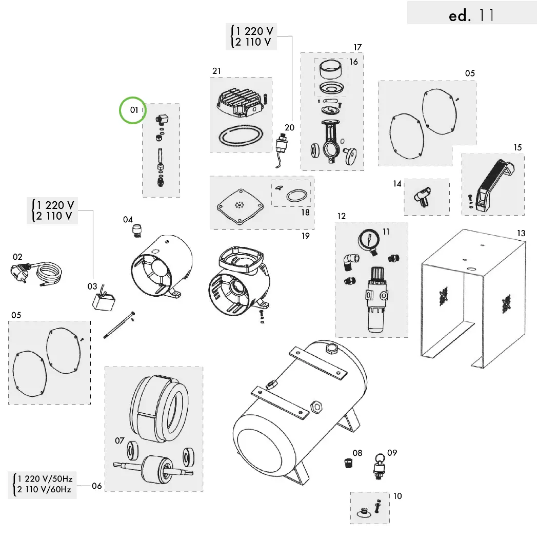 Sagola Cp 1000 - Tank Air Pipe Kit 1