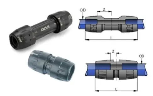 Dan-Am Air Union/Coupling - Standard 1" Od 1