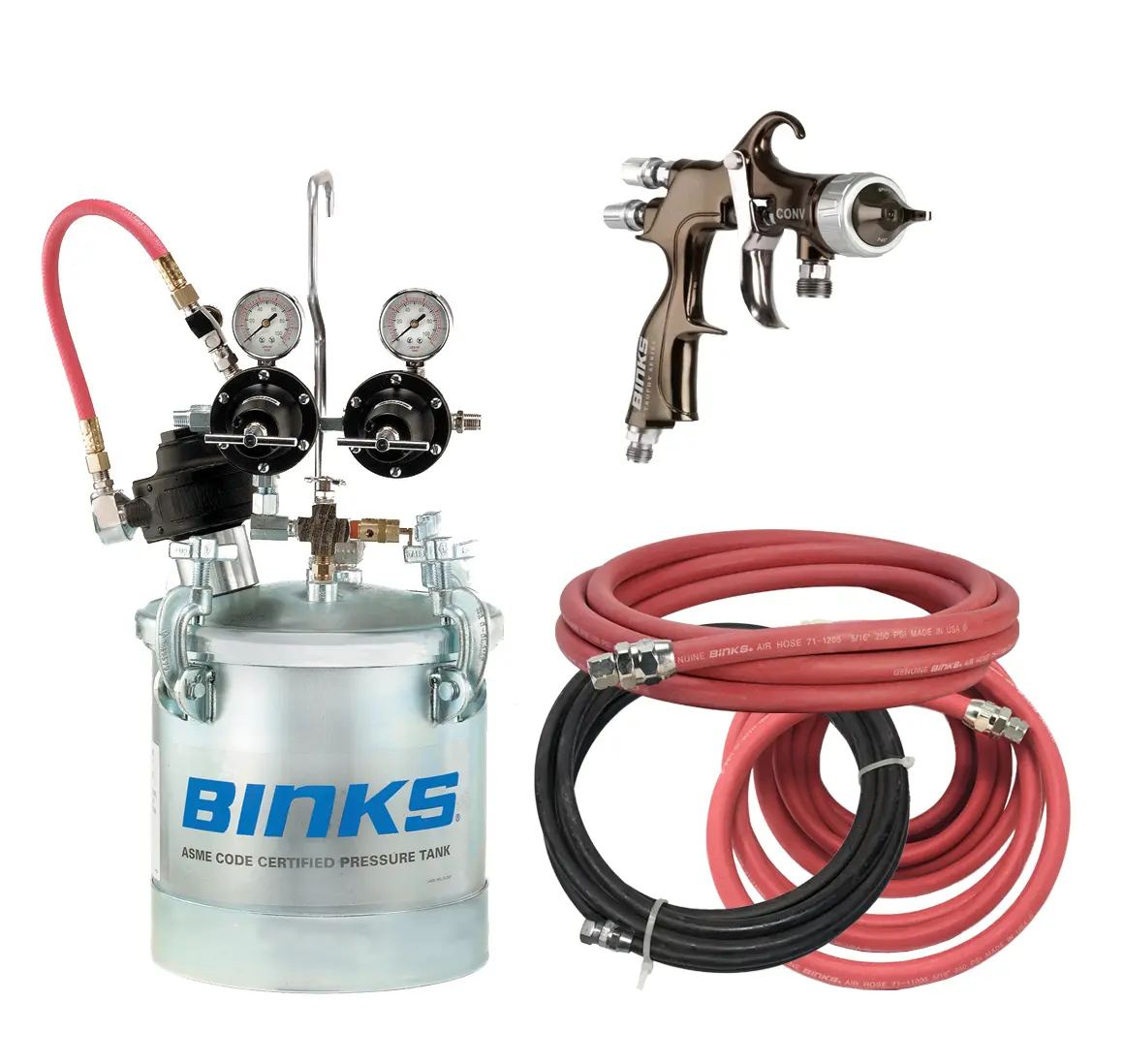Deluxe Boat Sprayers Kit With Binks Trophy Gun, Pressure Tank, And Hoses 1