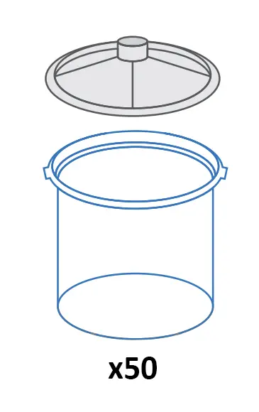Devilbiss Dekups Evo Disposable Cup And Lid Refill Kits (Qty 50) 1