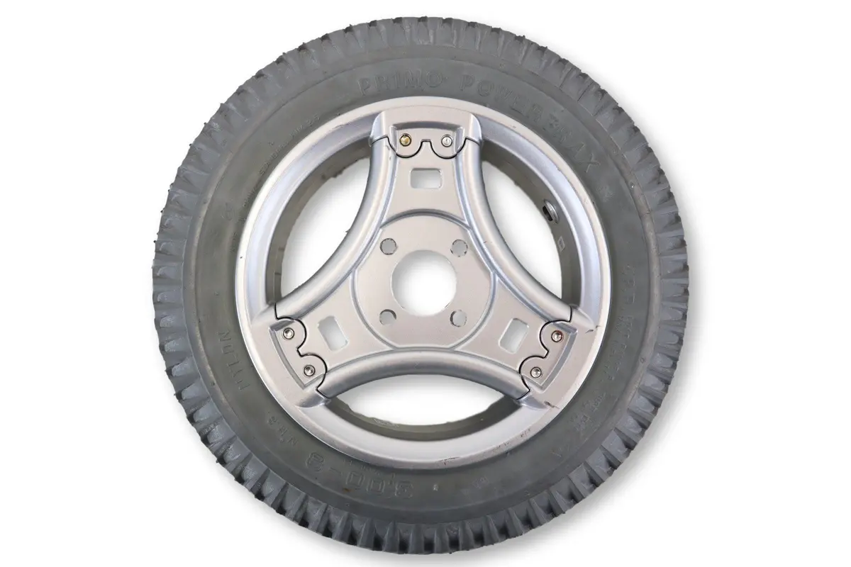 Pr1mo Powertrax Flat-Free Drive Wheel For Permobil C300, C500, M300, M500, And More Power Chairs | 14" X3" (3.00 -8) | 1822977 1
