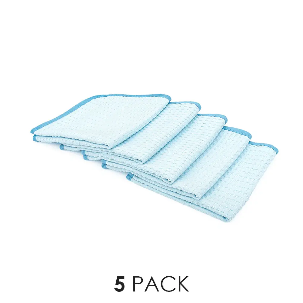 The Rag Company Dry Me A River! - 16In. X 16In - Light Blue - 5 Pack 1