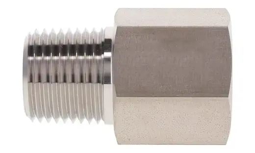 Npt Male X Bsp Female Straight Fitting, Stainless Steel 1