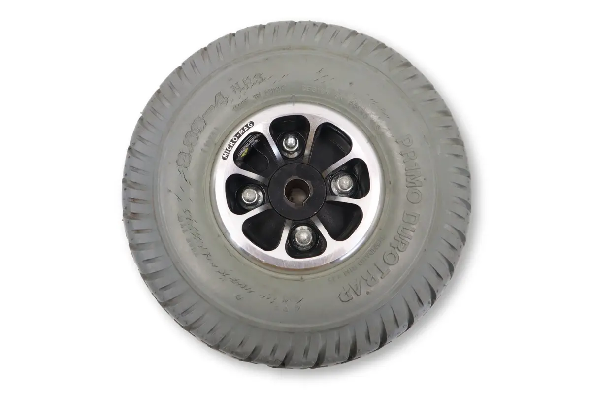 Flat-Free Drive Wheel Assembly For Pride Jazzy 610, 1103, 1107, 1113, 1113 Ats, Select & J6 | Primo Durotrap 10" X 3" Tire | Whlasmb1418 | Sold Individually 1