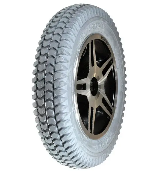 Solid/Flat-Free Drive Wheel For Pride Mobility Jazzy 600, 600 Xl Power Chairs | 14 X 3 Inches (3.00 - 8) | Whlasmb1654 | Pr1mo Powertrax 1