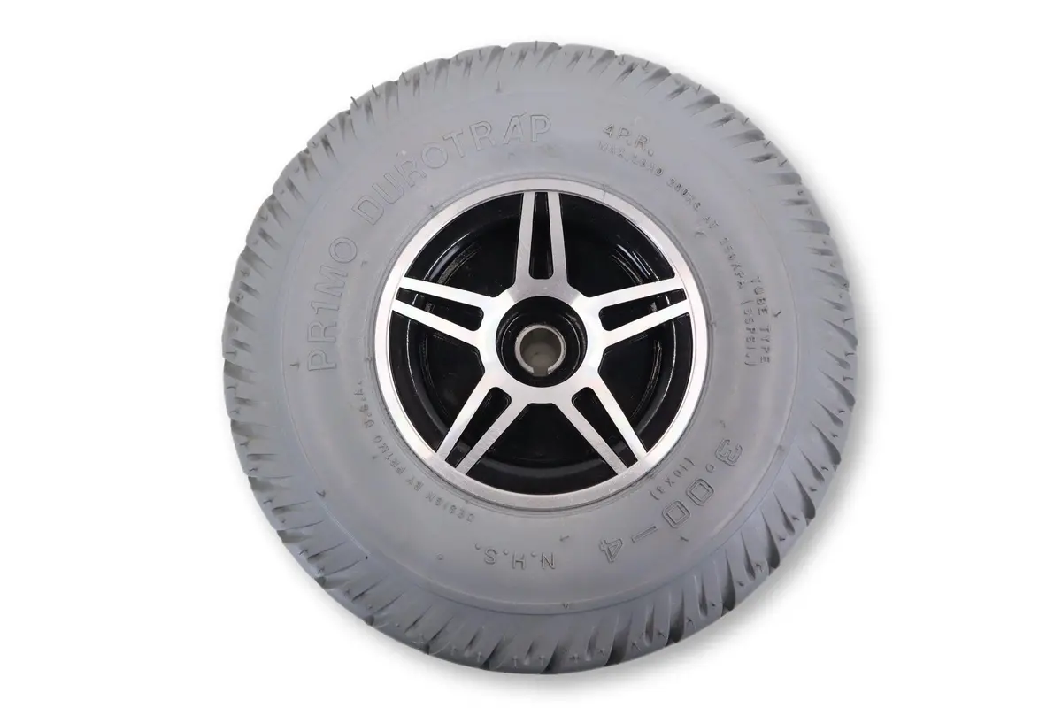 Flat Free Drive Wheel For Pride Mobility Jet 3, Jet 3 Ultra, And Jet 7 Electric Wheelchairs | 10" X 3" | Primo Durotrap | Whlasmb1410 1
