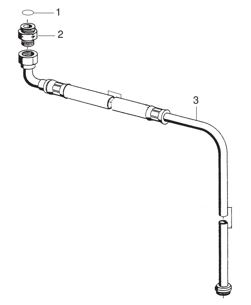 Wiwa 0609706 Flexible Drum Suction Assembly For Wall Mount (150 Series) 1