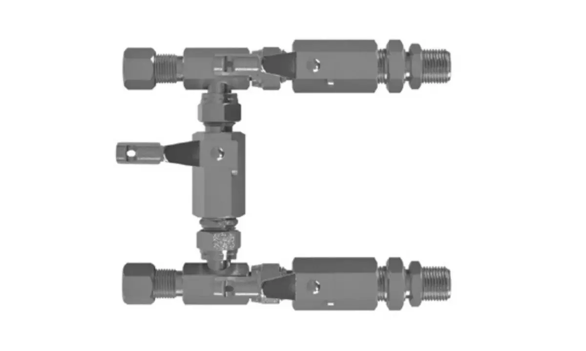 Hosco Ball Valve H Assembly, Tube Fitting X Male Straight Reverse Bulkhead 1