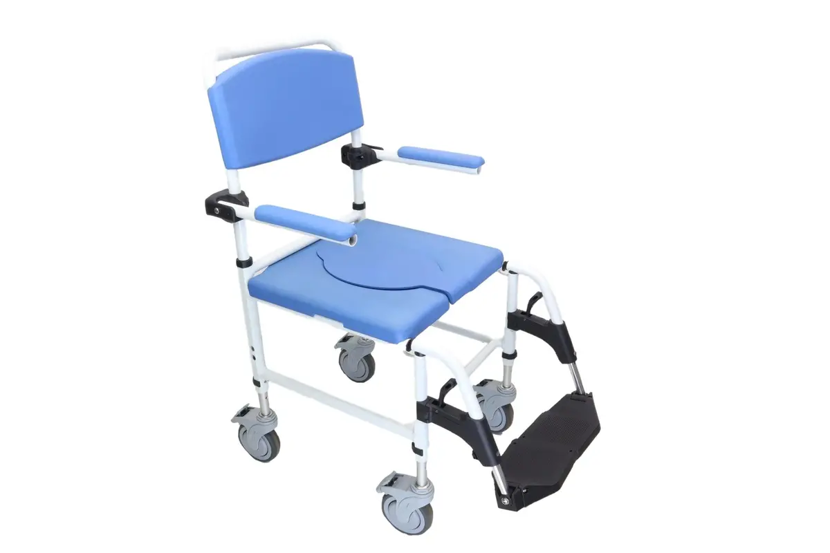 Healthline Ezee Life 180 Aluminum Shower Chair Commode 1