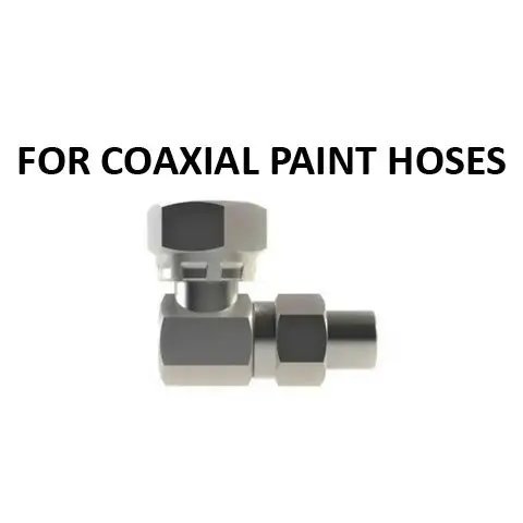 Hosco Hose And Tubing Connectors, No Spring Guard Elbow, For Coaxial Paint Hose (Various Size Options) 1