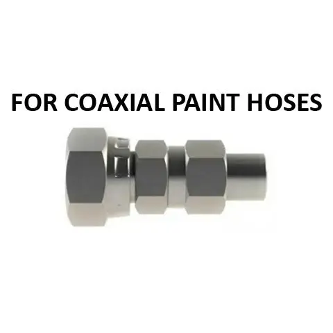 Hosco Hose And Tubing Connectors, No Spring Guard Straight, For Coaxial Paint Hose (Various Size Options) 1