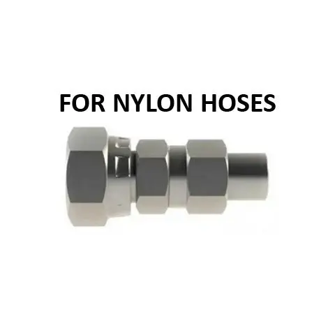 Hosco Hose And Tubing Connectors, No Spring Guard Straight, For Nylon Hoses (Various Size Options) 1