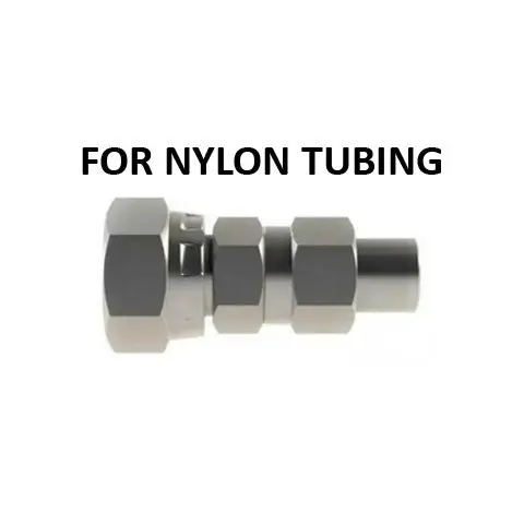 Hosco Hose And Tubing Connectors, No Spring Guard Straight, For Nylon Tubing (Various Size Options) 1