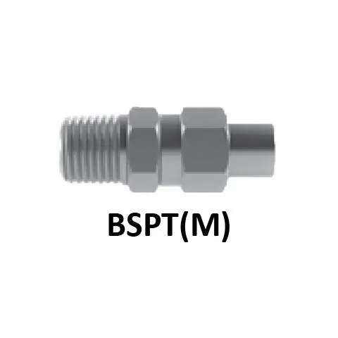 Hosco Hose And Tubing Connectors, No Spring Guard Tapered Straight, Bspt(M) (Various Size Options) 1