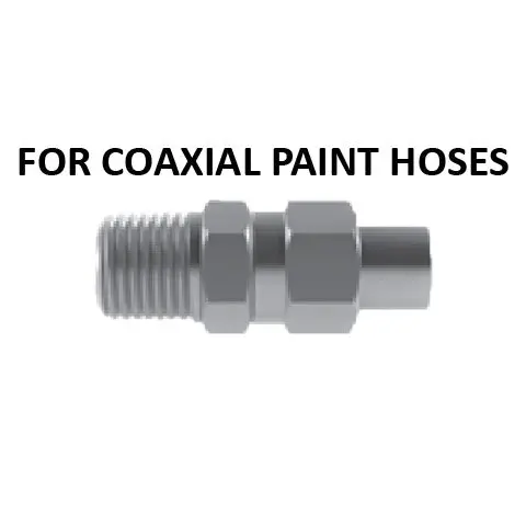 Hosco Hose And Tubing Connectors, No Spring Guard Tapered Straight, For Coaxial Paint Hose (Various Size Options) 1