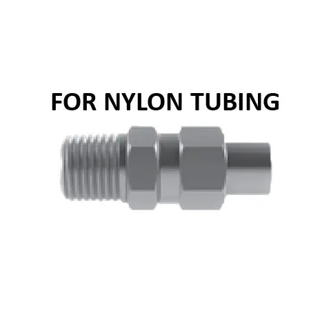 Hosco Hose And Tubing Connectors, No Spring Guard Tapered Straight, For Nylon Tubing (Various Size Options) 1