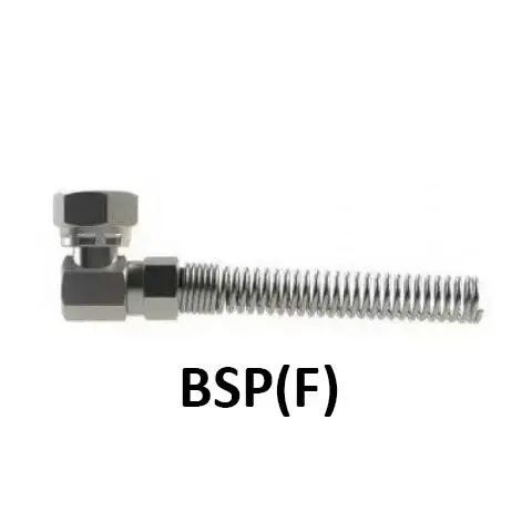 Hosco Hose And Tubing Connectors, Spring Guard Elbow, Bsp(F) (Various Size Options) 1