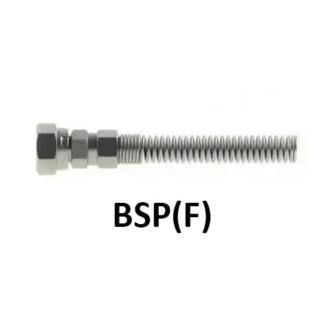 Hosco Hose And Tubing Connectors, Spring Guard Straight, Bsp(F) (Various Size Options) 1