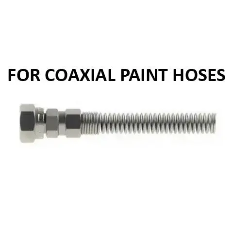 Hosco Hose And Tubing Connectors, Spring Guard Straight, For Coaxial Paint Hose (Various Size Options) 1