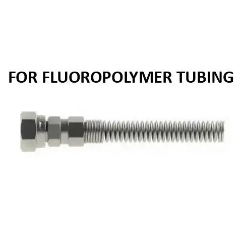 Hosco Hose And Tubing Connectors, Spring Guard Straight, For Fluoropolymer Tubing (Various Size Options) 1