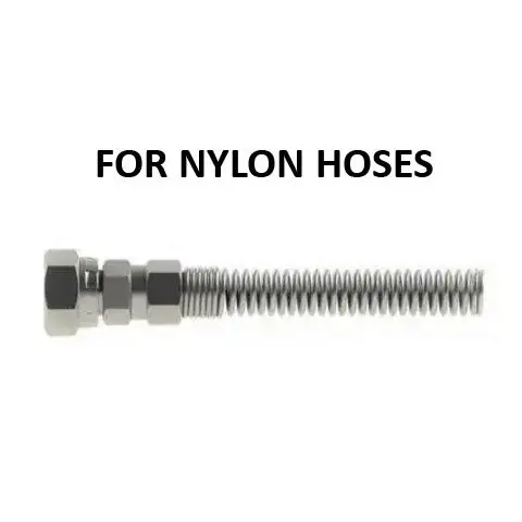 Hosco Hose And Tubing Connectors, Spring Guard Straight, For Nylon Hoses (Various Size Options) 1