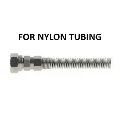 Hosco Hose And Tubing Connectors, Spring Guard Straight, For Nylon Tubing (Various Size Options) 1