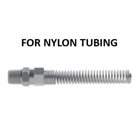 Hosco Hose And Tubing Connectors, Spring Guard Tapered Straight, For Nylon Tubing (Various Size Options) 1