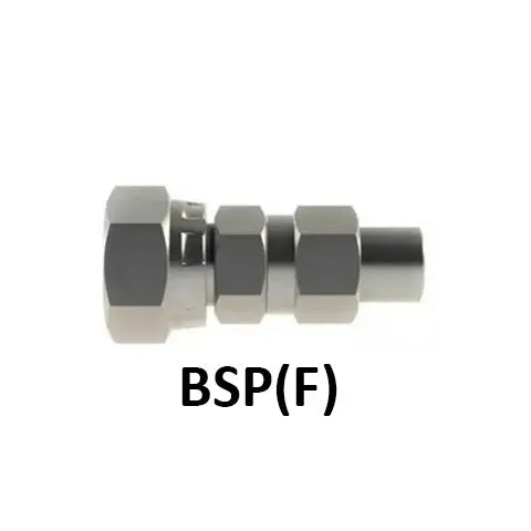 Hosco Hose And Tubing Connectors, No Spring Guard Straight, Bsp(F) (Various Size Options) 1