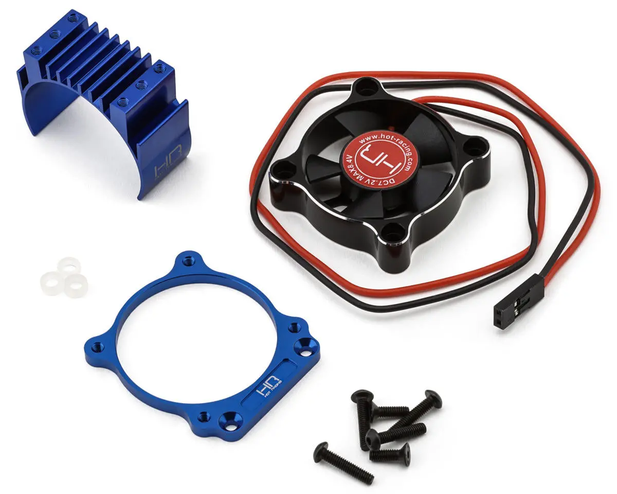 Aluminum Motor Heat Sink For Traxxas Mini Maxx®/Xrt (Blue) W/35Mm Fan 1