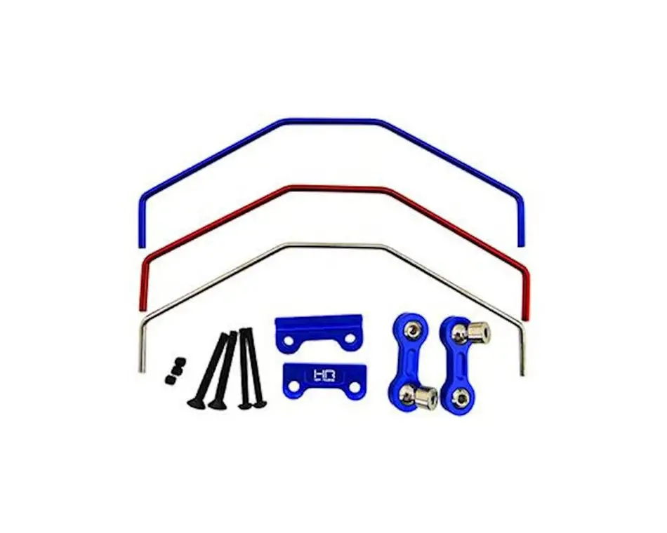 Hot Racing Aluminum Front/Rear Sway Bar Set For Traxxas X-Maxx (Blue) 1