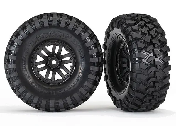 1.9" Black Trx Wheels With Canyon Trail Tires (2) 1