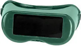 Radnor™ Fixed Front Welding Goggles With Green Rigid Frame And Shade 5 Green 2" X 4" Lens 1