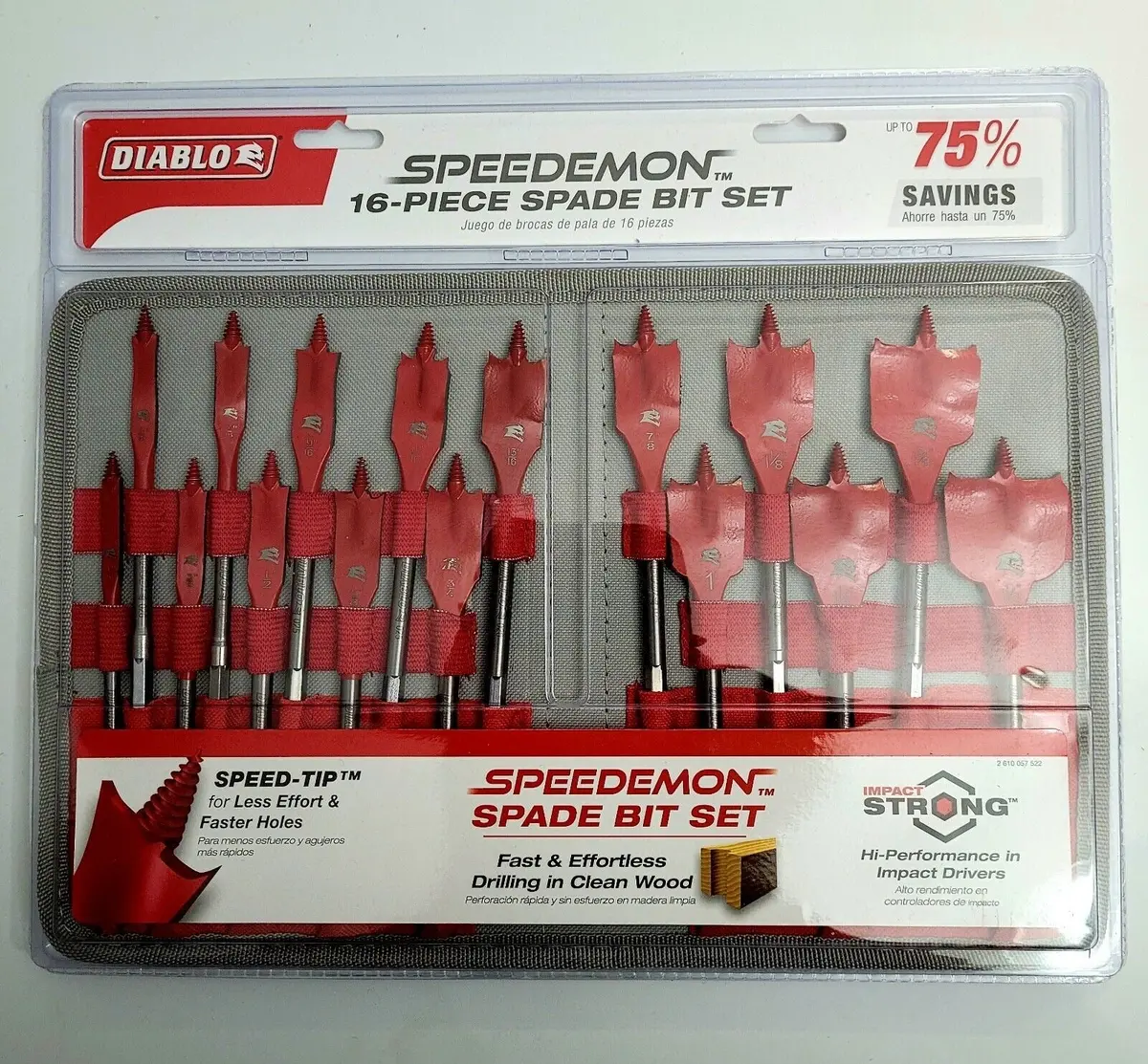 Diablo Speedemon 16Pc Spade Bit Set 1