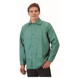 Radnor™ 2X Green Cotton/Westex® Fr-7A® Flame Resistant Jacket With Snap Front Closure 1