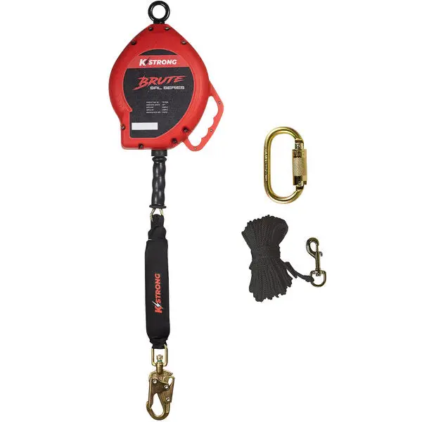 Kstrong® Brute 50 Ft. Cable Srl With Snap Hook. Includes Installation Carabiner And Tag Line (Ansi) 1