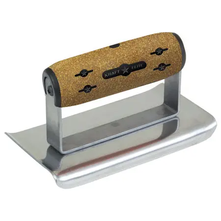 6" X 4" 1/2"R Elite Series™ Stainless Steel Curved Ends Cement Edger 1