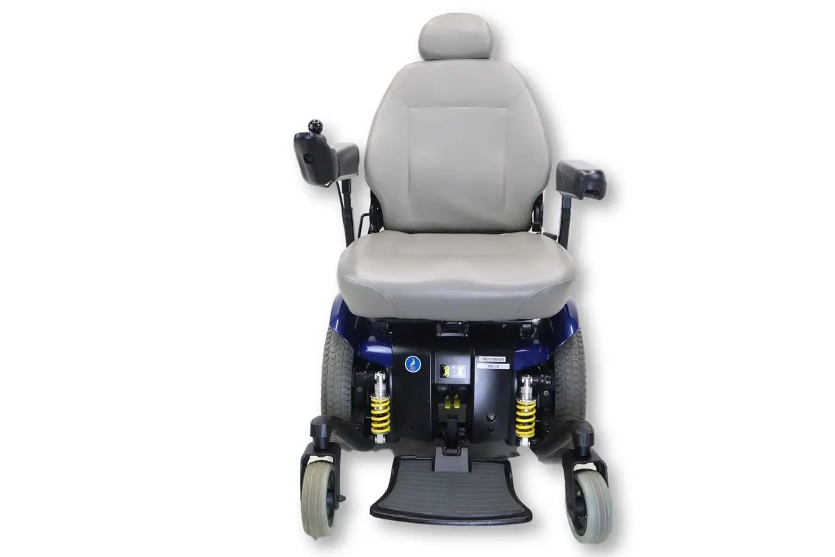 Jazzy 614 Electric Powered Wheelchair | 21" X 20" Seat | Pride Mobility | Sleek Blue Exterior 2