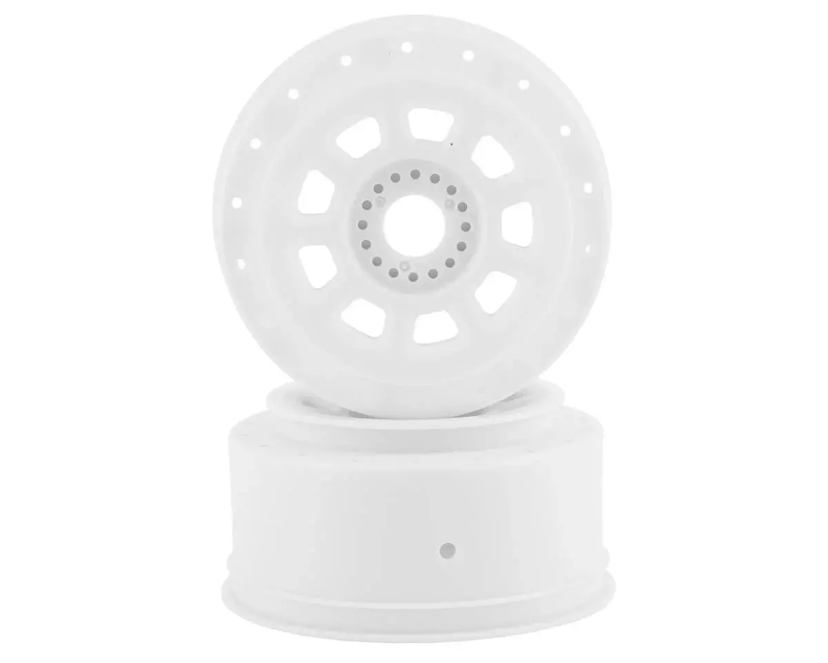 9-Shot Short Course Dirt Oval Wheels (2) (White) W/17Mm Hex 1