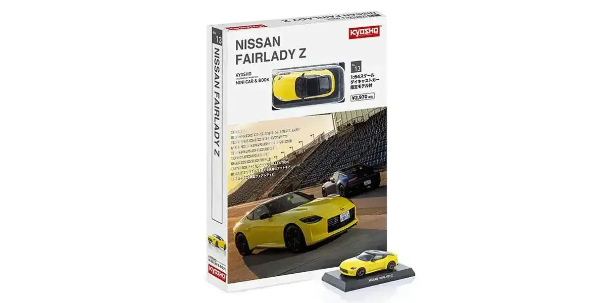 Kyosho Mini Car & Book No.13 Nissan Fairlady Z Ikazuchi Yellow K07117y 1