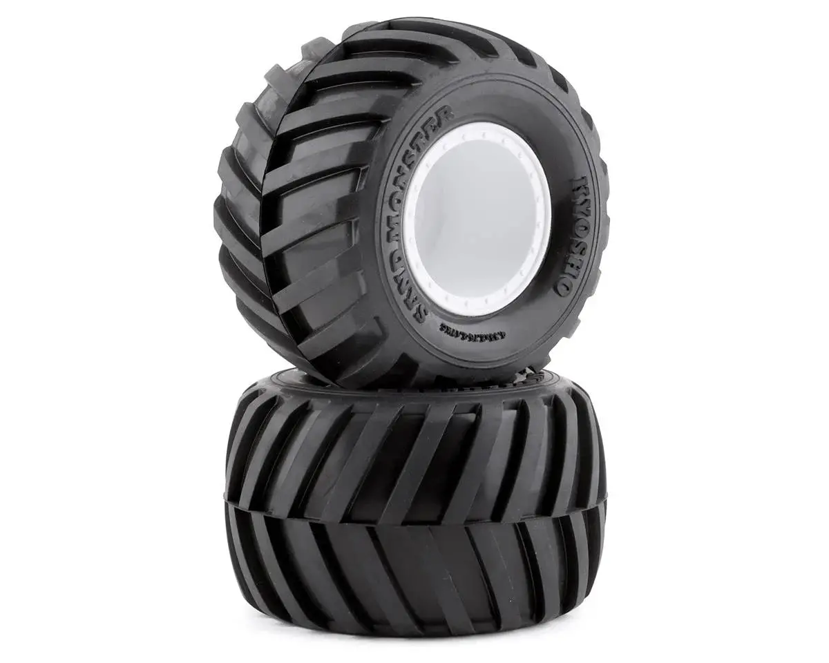 Sand Monster Pre-Mounted Monster Truck Tires (Soft) (2) W/12Mm Hex 1