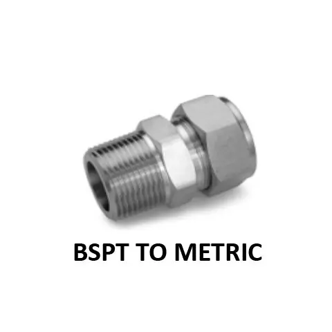 Hosco 316 Stainless Steel Compression & Instrumentation Fittings, Male Connector, Bspt To Metric Compression (Various Size Options) 1