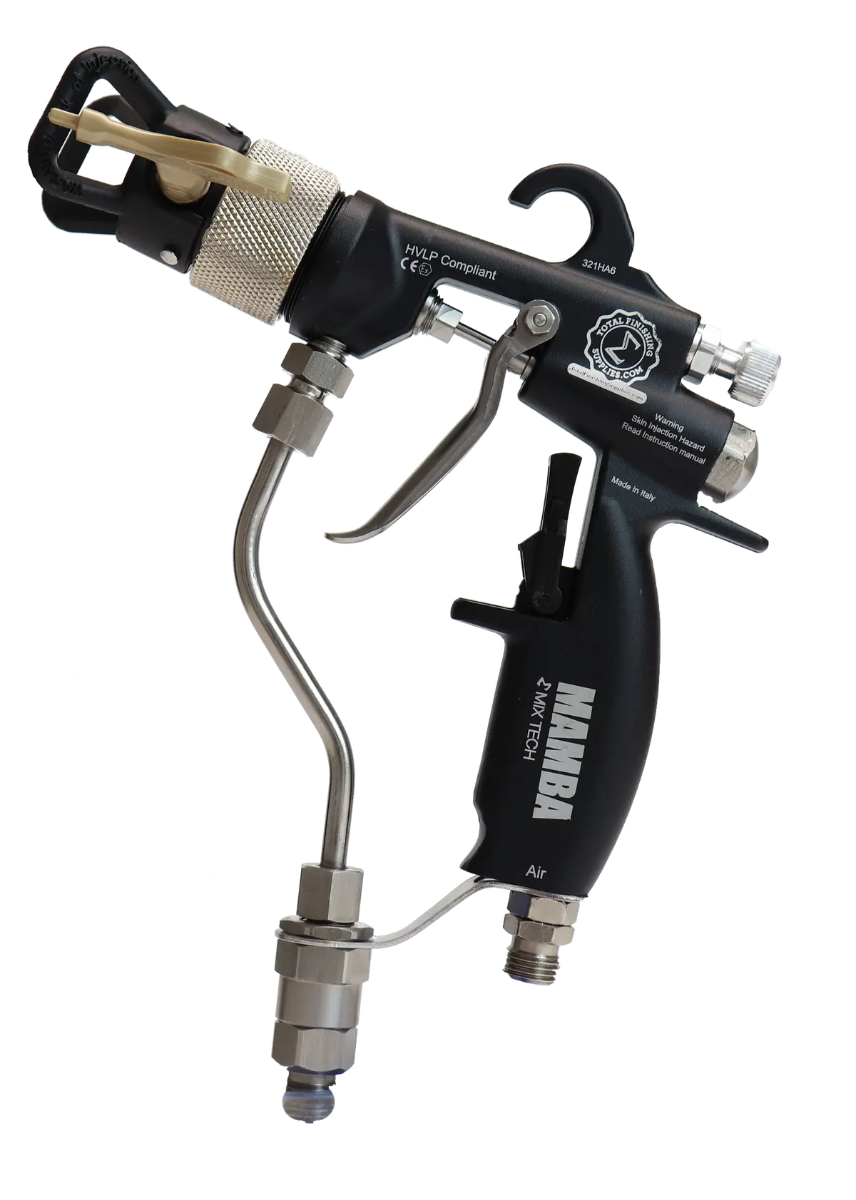 Tfs Label Air-Assist-Airless (Aaa) 14:1 Peak™ Pump - Cart With Compressor (V Packing) With Mamba® Aaa Spray Gun 3
