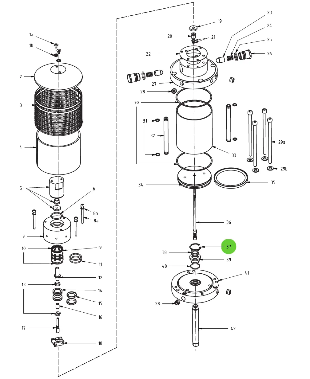 C-Type Retaining Ring #37; Medusa™ Pump 1