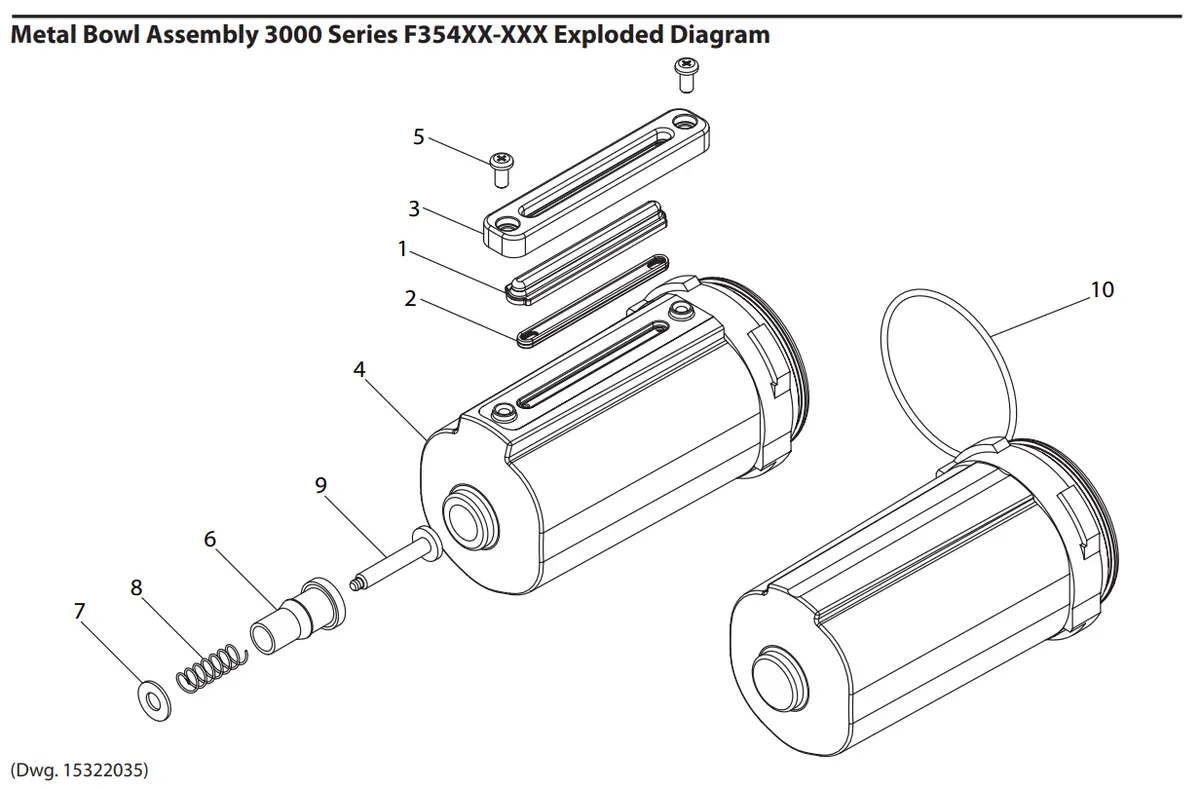 Filter Bowl Service Kit, Aro-Flo 3000 Series 1